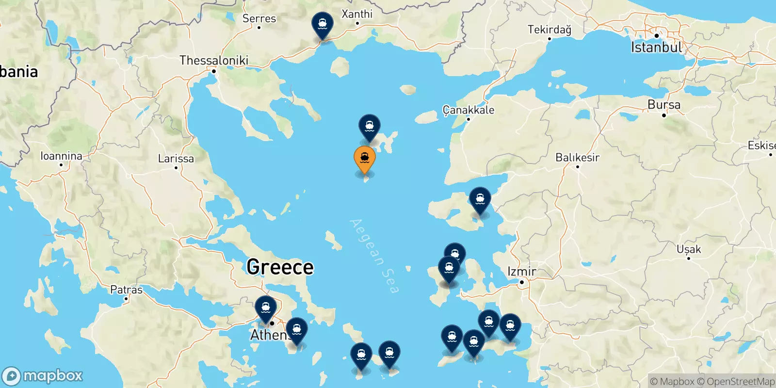 Ferries de Agios Efstratios a Grecia