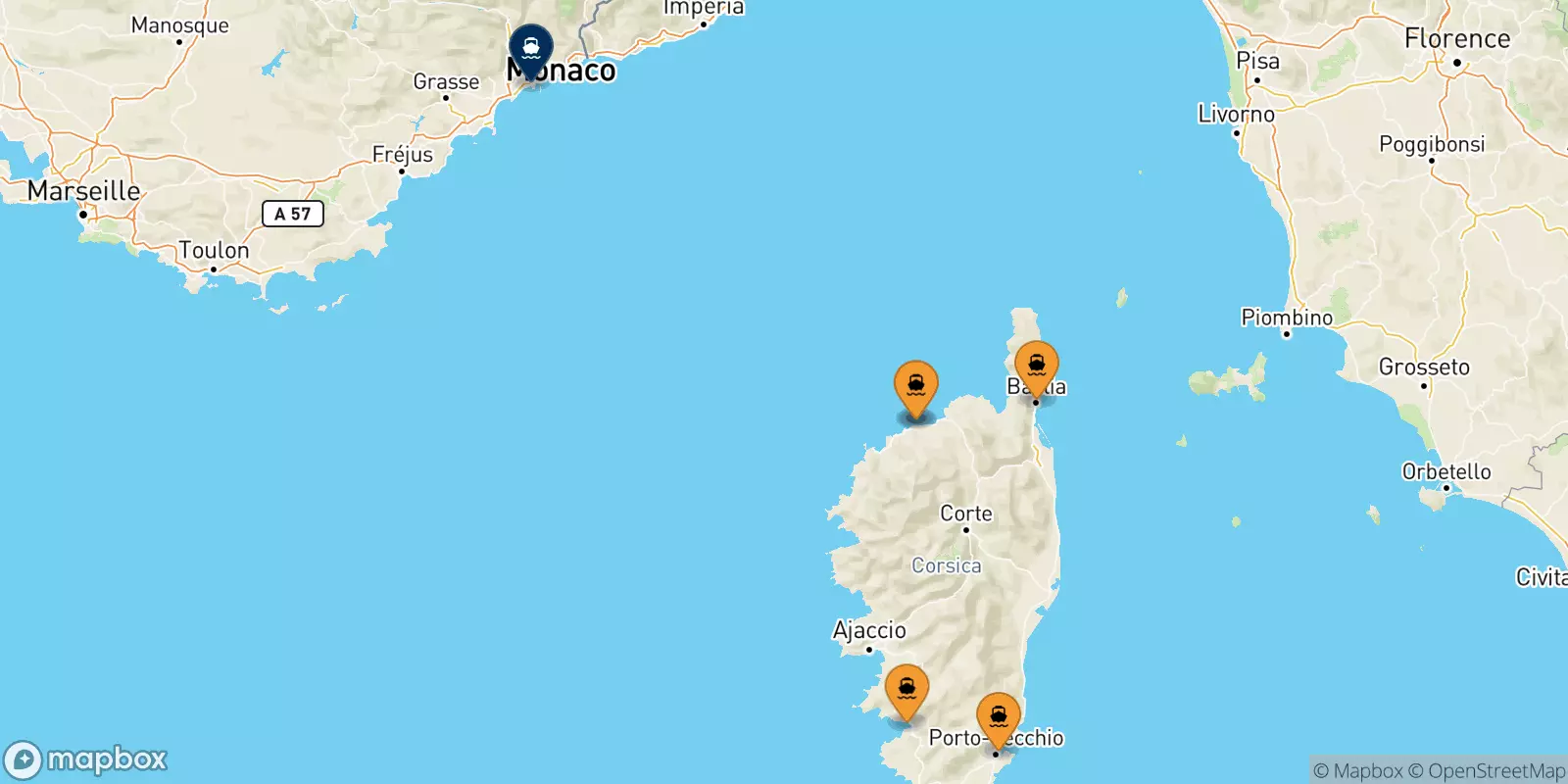 Ferries de Francia a Niza