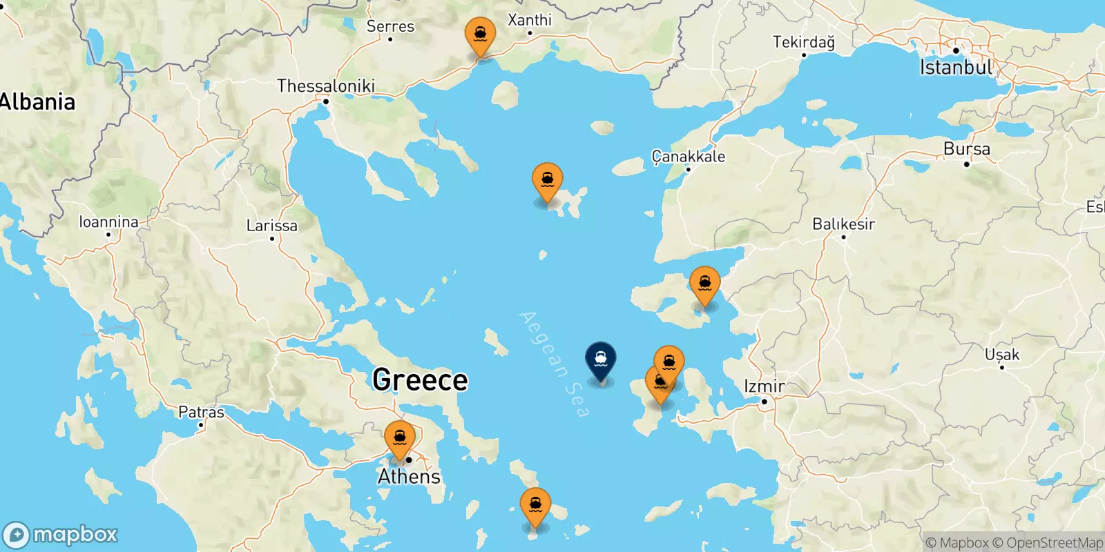 Ferries de Grecia a Psara