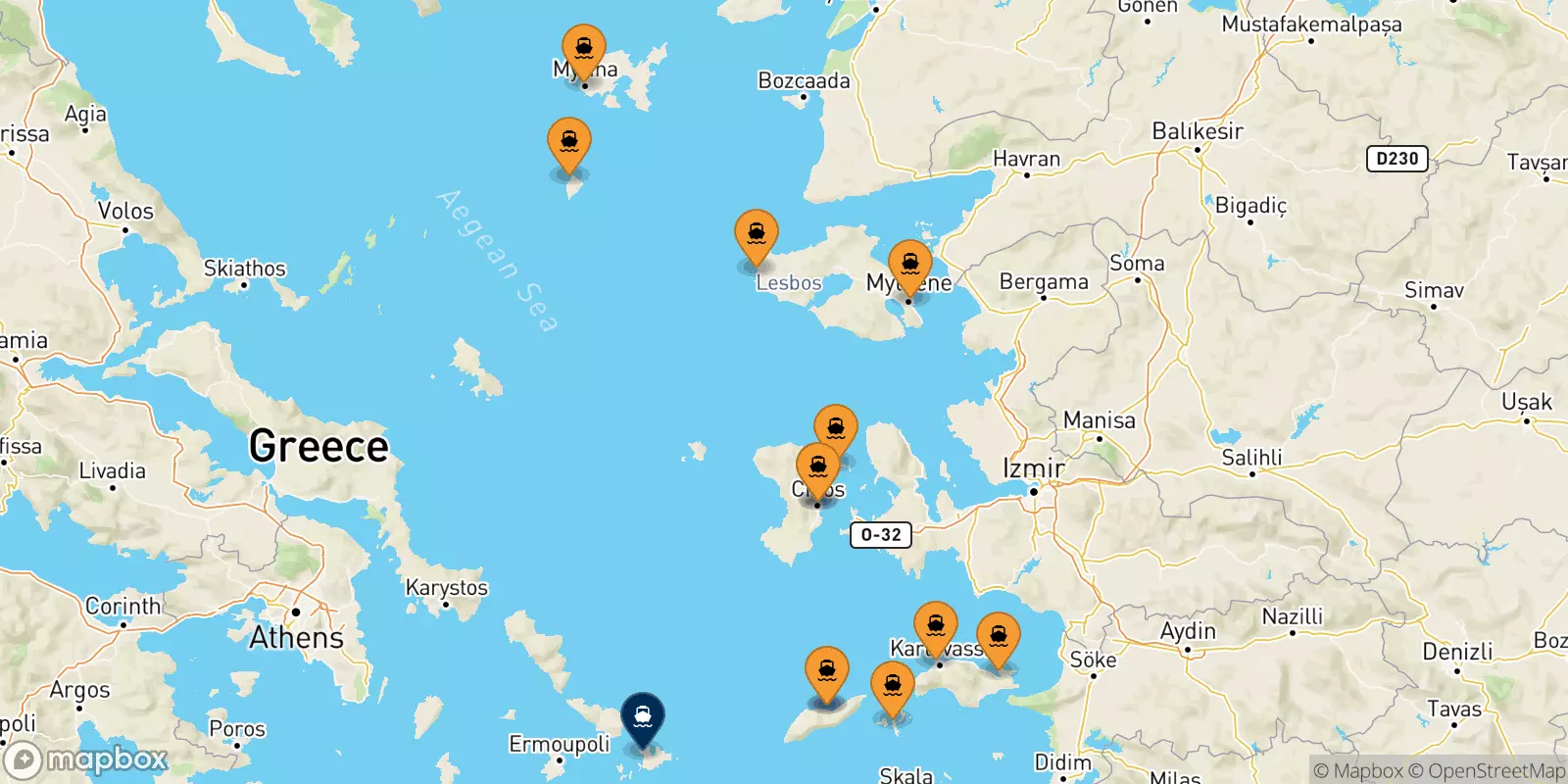 Ferries de Islas Del Egeo a Mykonos