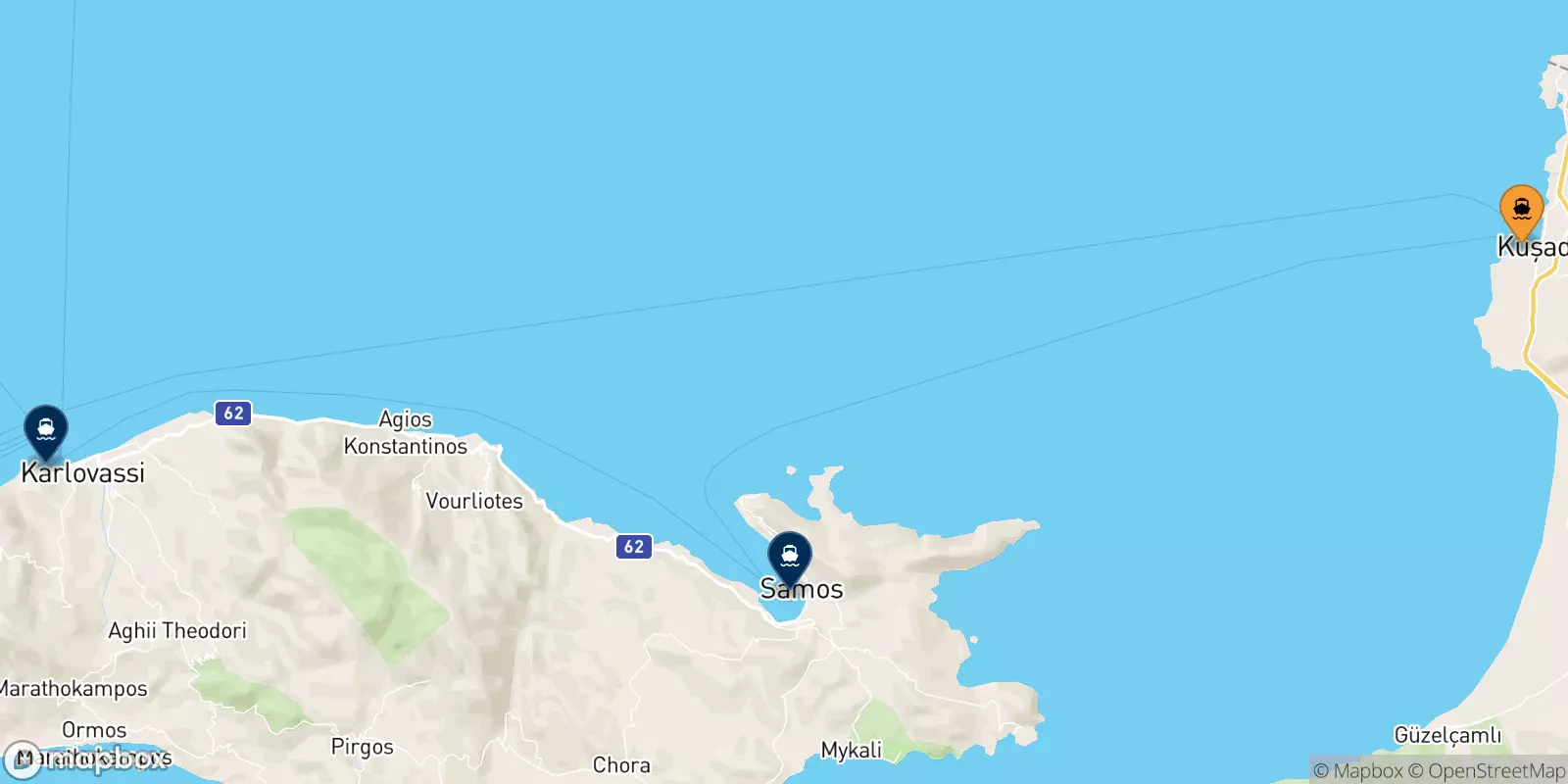 Ferries de Kusadasi a Islas Del Egeo