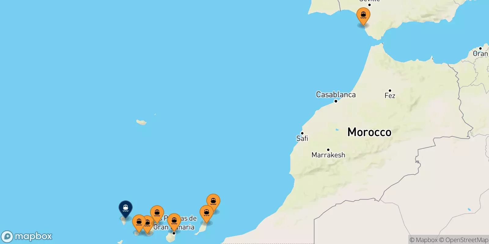 Ferries de España a Santa Cruz De La Palma