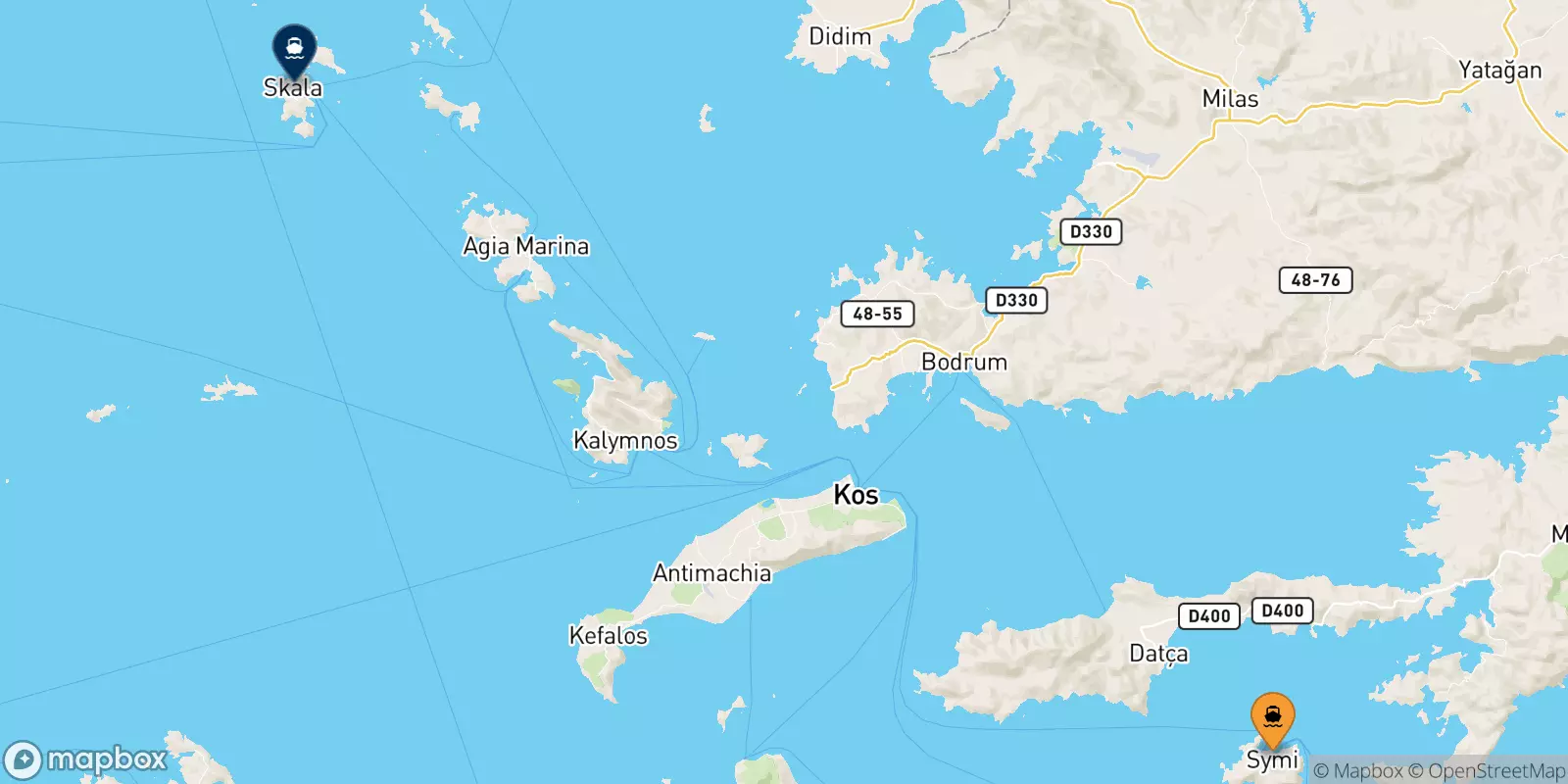 Ferries de Symi a Patmos