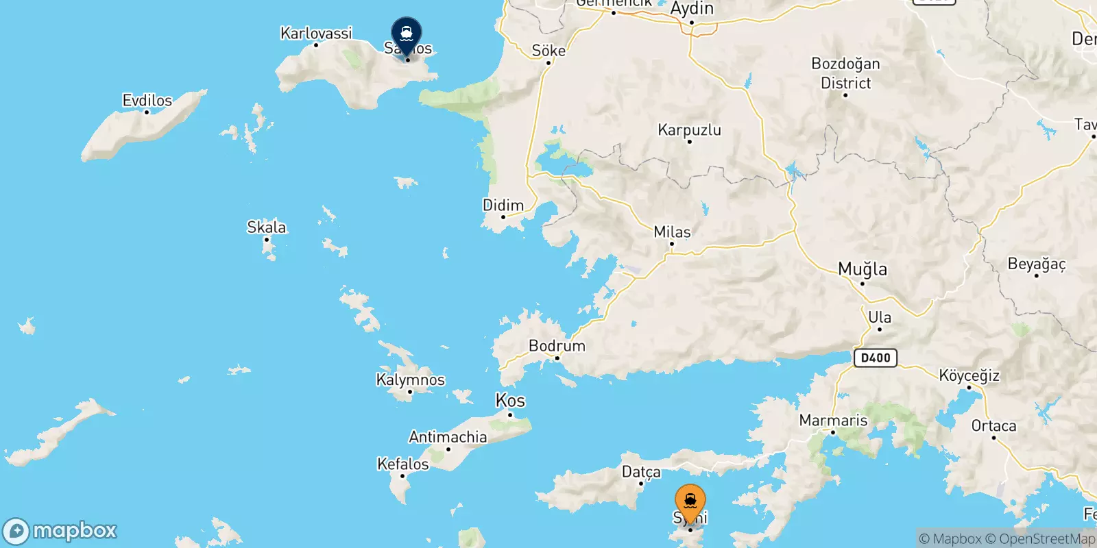 Ferries de Symi a Vathi (Samos)