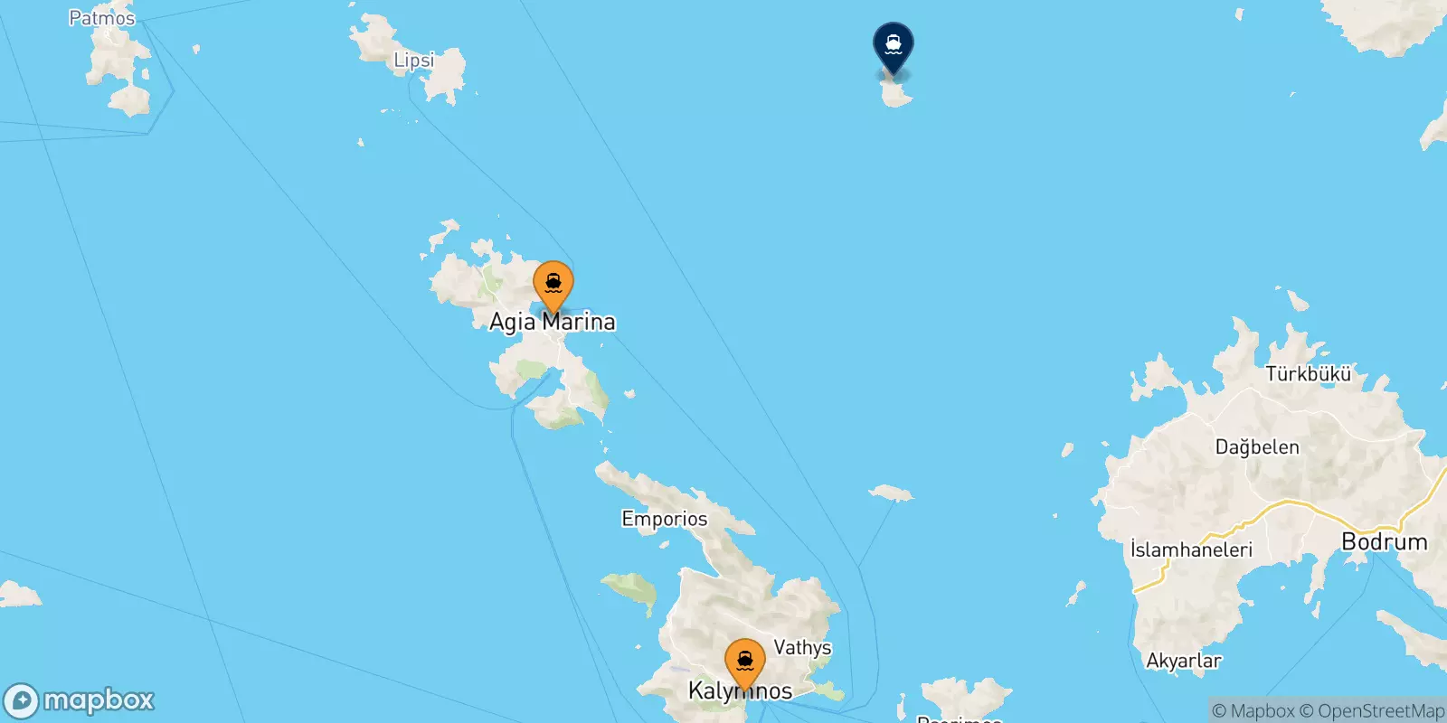 Ferries de Dodecaneso a Farmakonisi