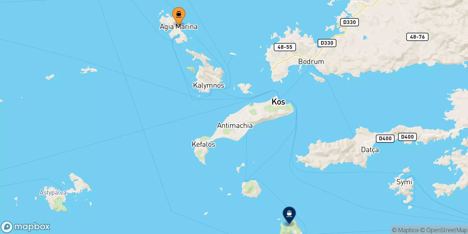 Ferries de Leros a Tilos