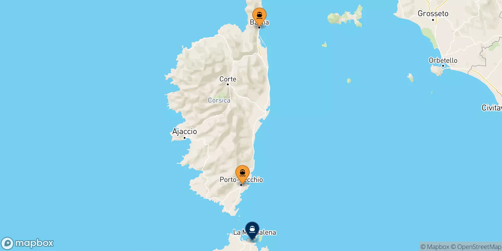 Ferries de Córcega a Golfo Aranci