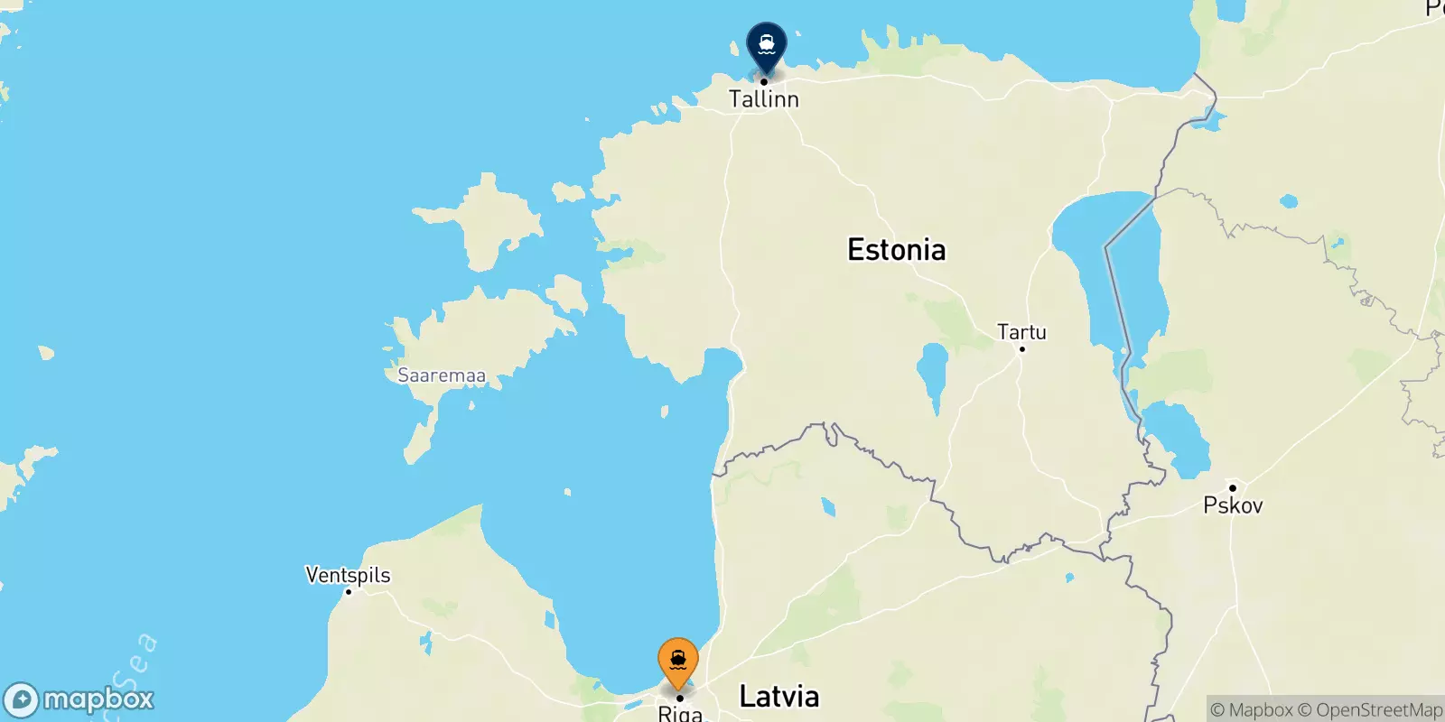 Ferries de Letonia a Estonia