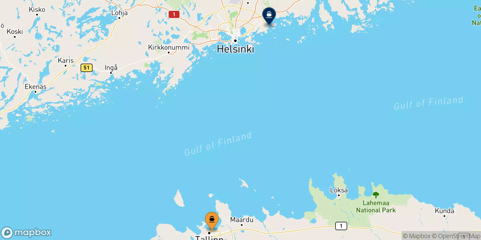 Ferries de Tallin a Vuosaari