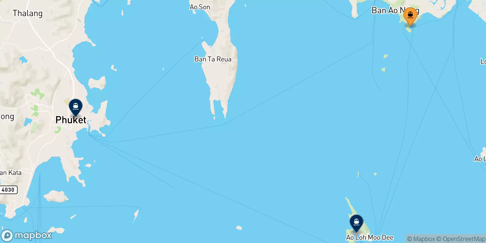 Ferries de East Railay Bay Beach Floating Pier